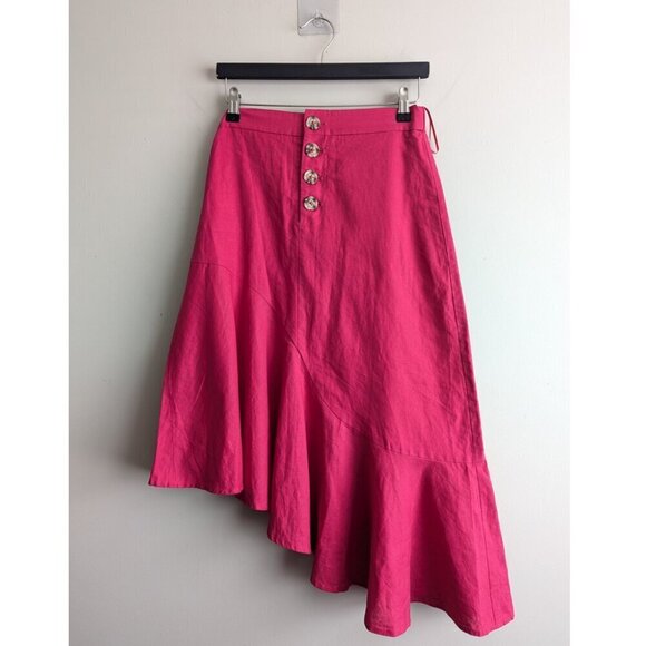 Madison the Label pink linen skirt - Picture 2 of 6